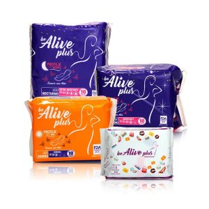 BE ALIVE PLUS <br> Toallas sanitarias