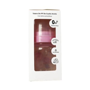 BABY FINGER <br> Tetero de PP Cuello Ancho 120 ml / 4 oz